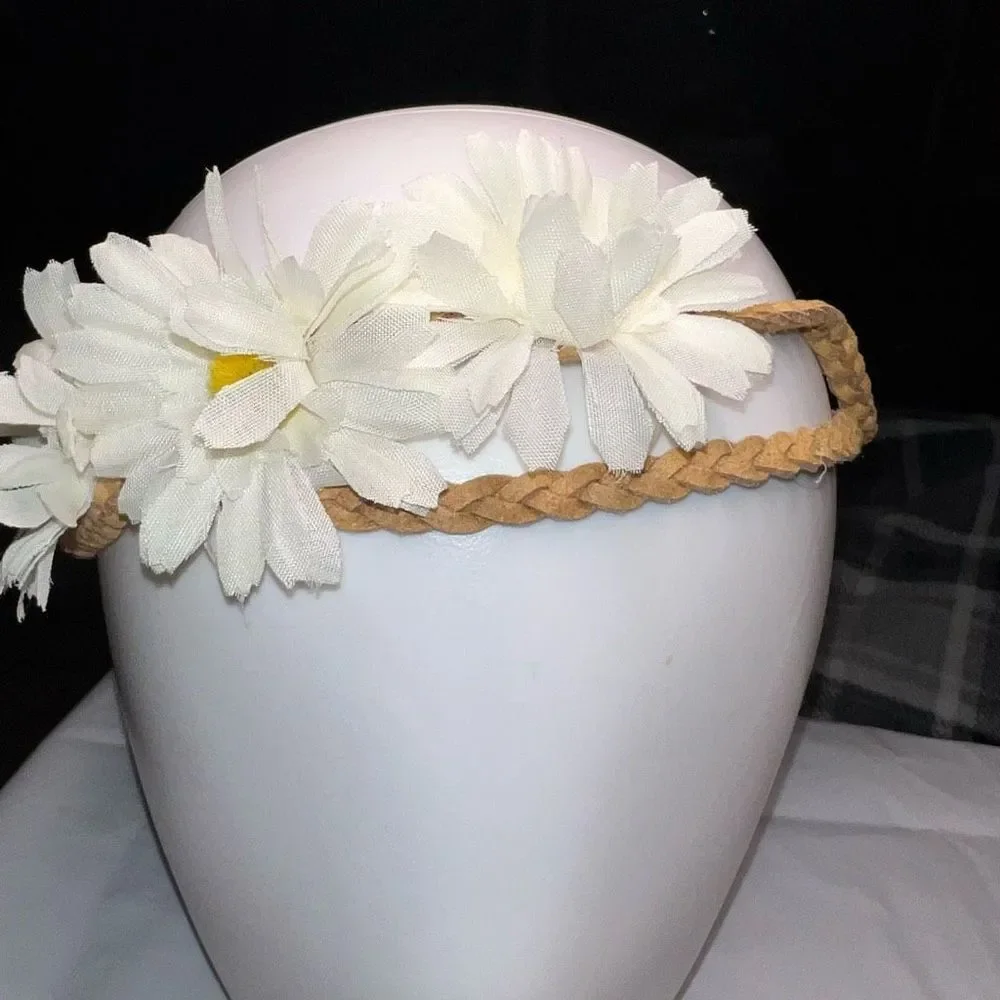 G by Gennaro Double Braided Suede and Daisy Headband